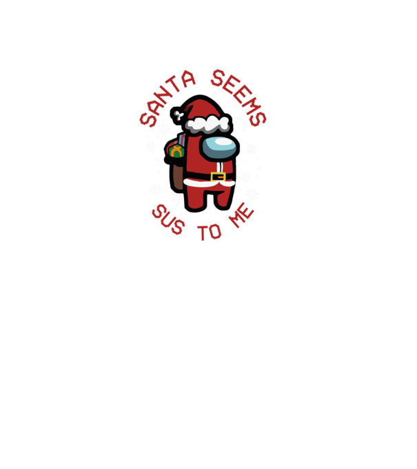 Santa seems sus to me minta fekete pólón