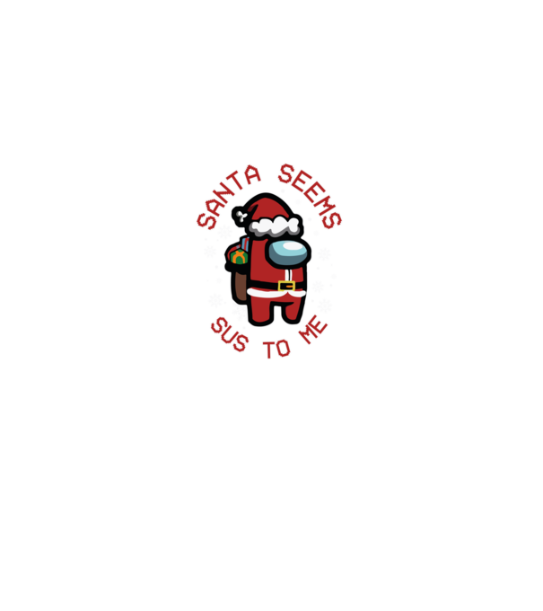 Santa seems sus to me minta fekete pólón