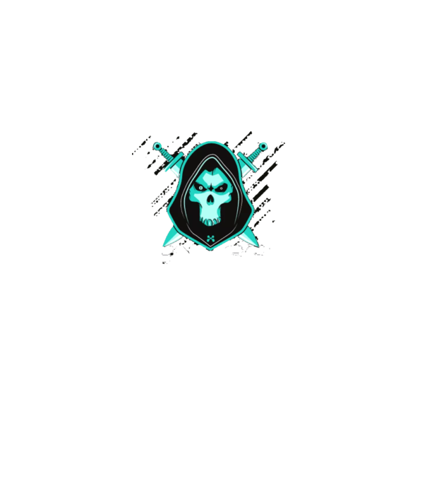 BlueSkull minta fekete pólón