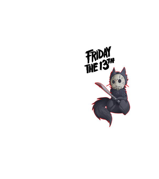 Friday the 13th Cat Edition minta neonsárga pólón