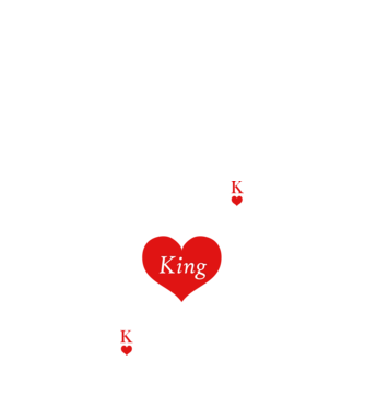 King minta fehér pólón