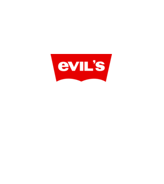 evil's minta fehér pólón