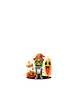 Vicces halloweeni alak minta sötétkék pólón