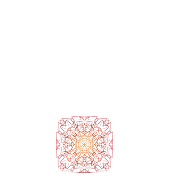 Piros - sárga mandala minta fehér pólón