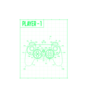 retro-gaming-t-shirt-design-creator-featuring-a-diagram-of-a-console-244b-el1 minta fehér pólón