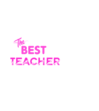 the best teacher pink minta fekete pólón