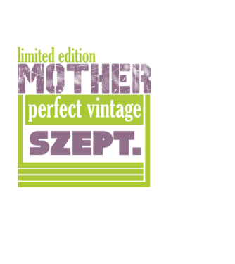 mother szept minta fehér pólón