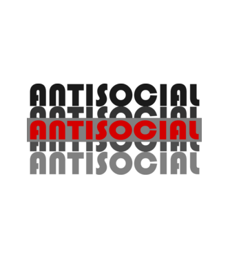 antisocial minta fehér pólón