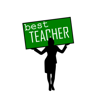 best teacher minta fehér pólón