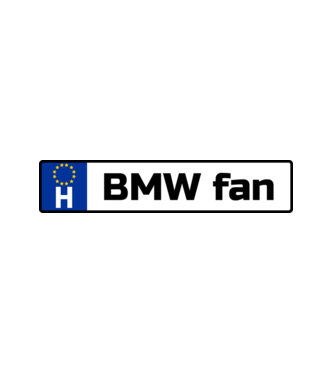 rendszám bmw minta fehér pólón
