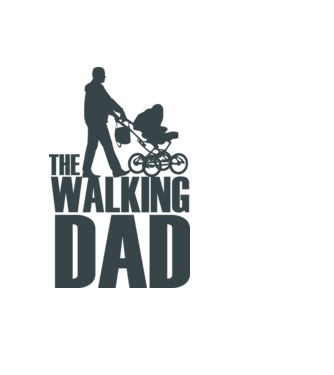 the walking dad minta fehér pólón