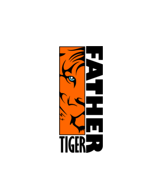 father tiger minta fehér pólón