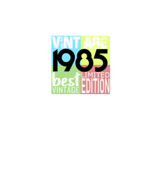 vintage 1985 minta fekete pólón