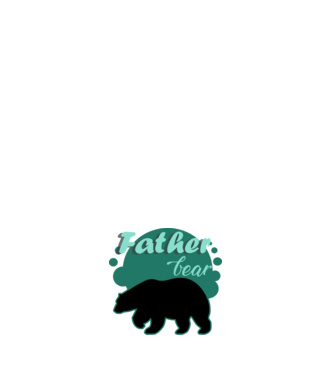 father bear minta sötétkék pólón