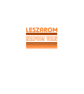 leszarom nap narancs minta fekete pólón