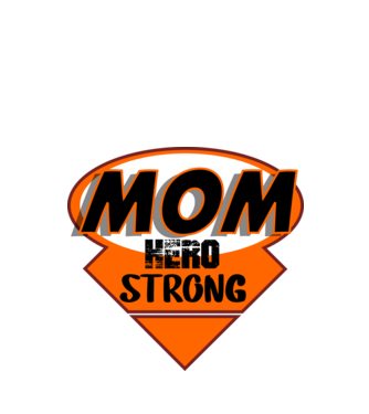 MOM strong minta fekete pólón