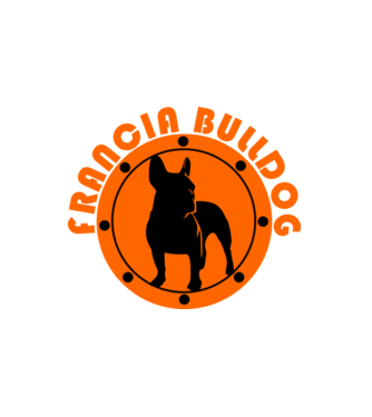 francia bulldog minta fehér pólón