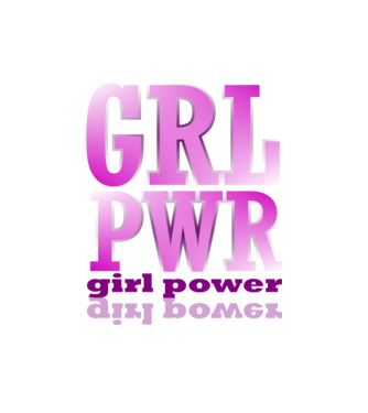 girl power minta fehér pólón