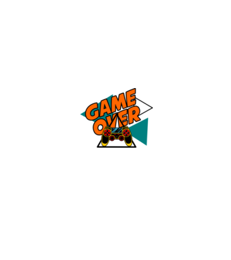 game over minta fehér pólón