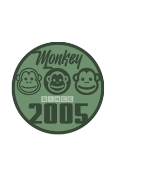 monkey 2005 minta fekete pólón
