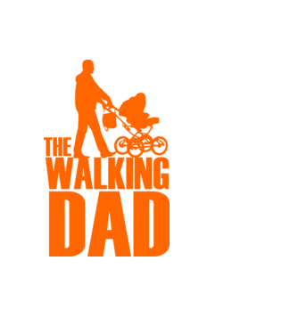 the walking dad orange minta fehér pólón