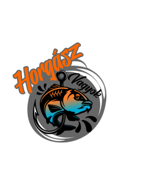 horgász vagyok minta világoskék pólón