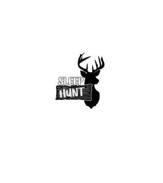 eat sleep hunt fehér  minta fekete pólón