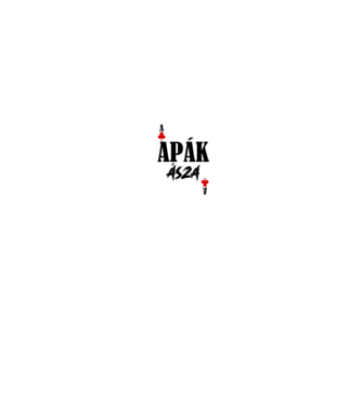 A card apák fehér minta fekete pólón