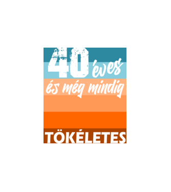 40 éves minta fehér pólón