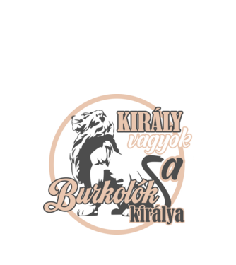 király vagyok burkoló minta fekete pólón