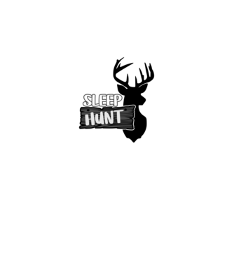 eat sleep hunt fehér  minta fekete pólón