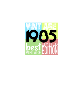 vintage 1985 minta fekete pólón