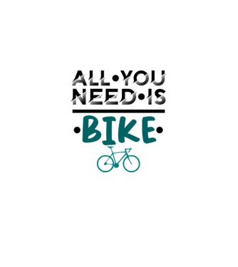 all you need is bike minta homokszín pólón