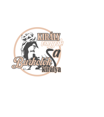 király vagyok burkoló minta fekete pólón