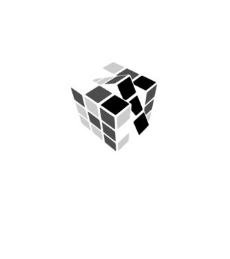 Rubik minta fehér pólón