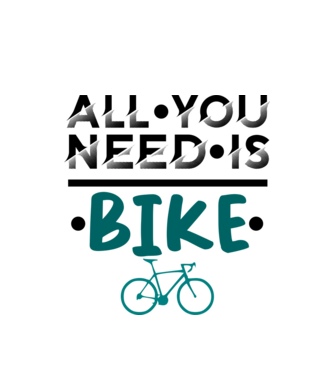 all you need is bike minta fehér pólón