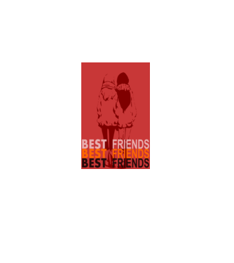best friends minta fekete pólón