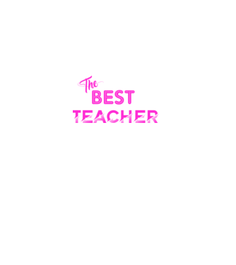 the best teacher pink minta sötétkék pólón