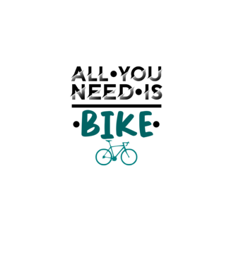 all you need is bike minta szürke pólón
