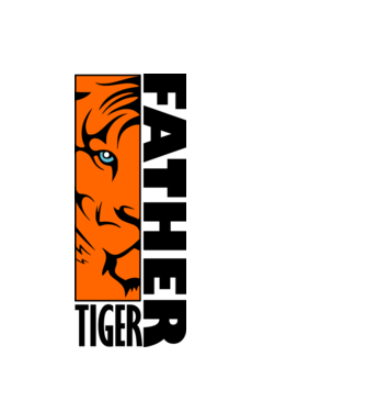 father tiger minta fehér pólón