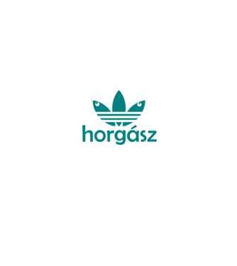 adidas horgász minta fehér pólón