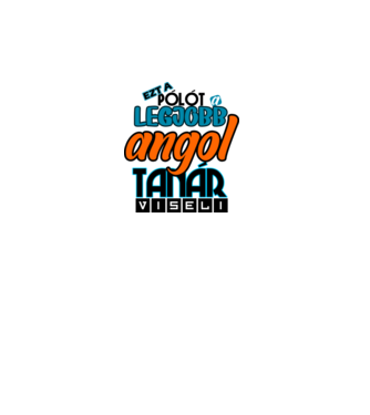 angol tanár minta fehér pólón