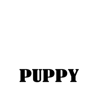 puppy white minta fehér pólón