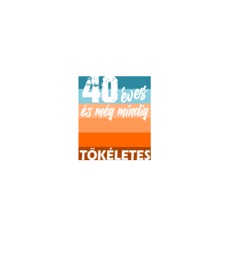 40 éves minta fehér pólón