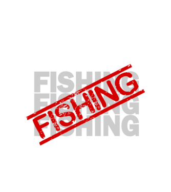 fishing minta fehér pólón