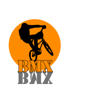 BMX minta fekete pólón