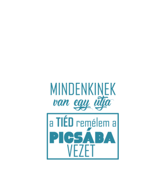 van egy út kék minta homokszín pólón
