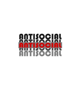 antisocial minta fehér pólón