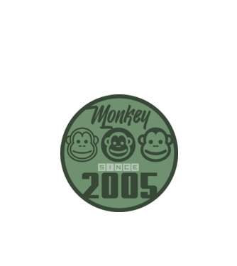 monkey 2005 minta fekete pólón