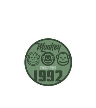 monkey 1992 minta fehér pólón